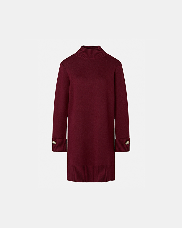 Ritan dress Short burgundy knit dress ZAPA