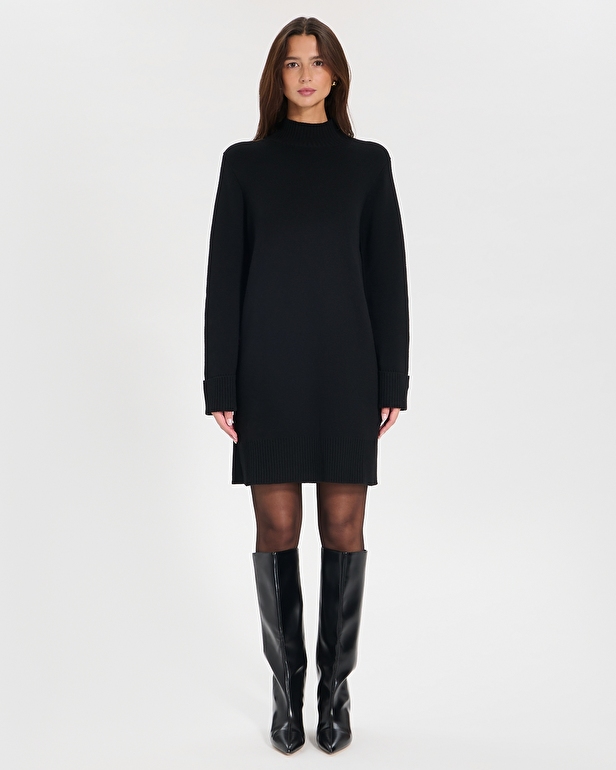 Robe Ritan Robe courte en maille noire ZAPA