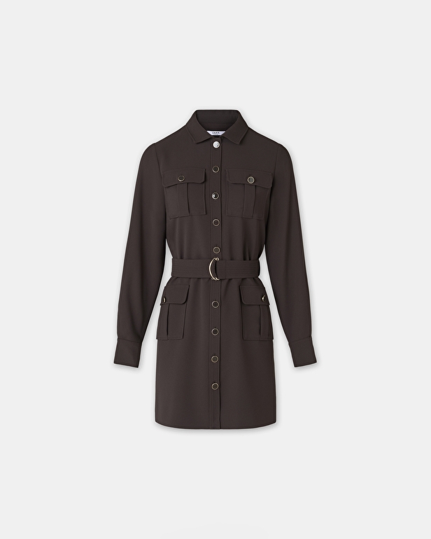 Rever dress Short chocolate dress ZAPA