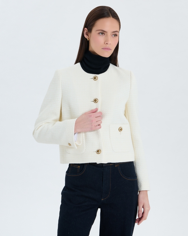 Valse Jacket Ecru tweed jacket ZAPA