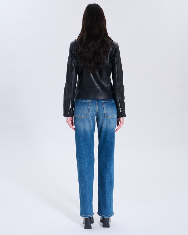 Hancore Jacket Black Leather Perfecto ZAPA