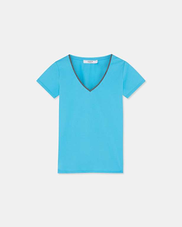 Tasmanie top Blue cotton top ZAPA