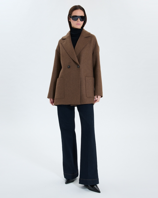Mirando coat Hazelnut short coat ZAPA