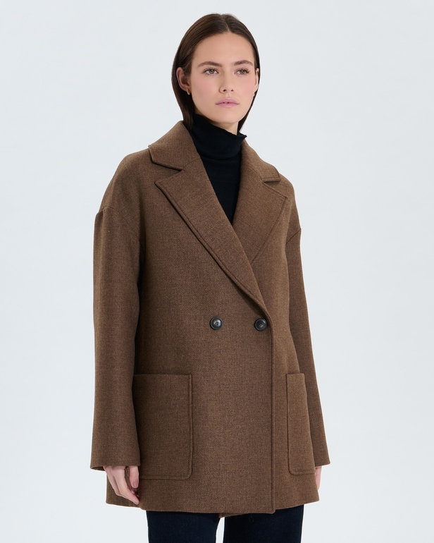 Mirando coat Hazelnut short coat ZAPA