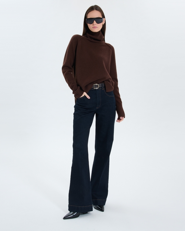 Nefeli Sweater Nefeli chocolate cashmere sweater ZAPA