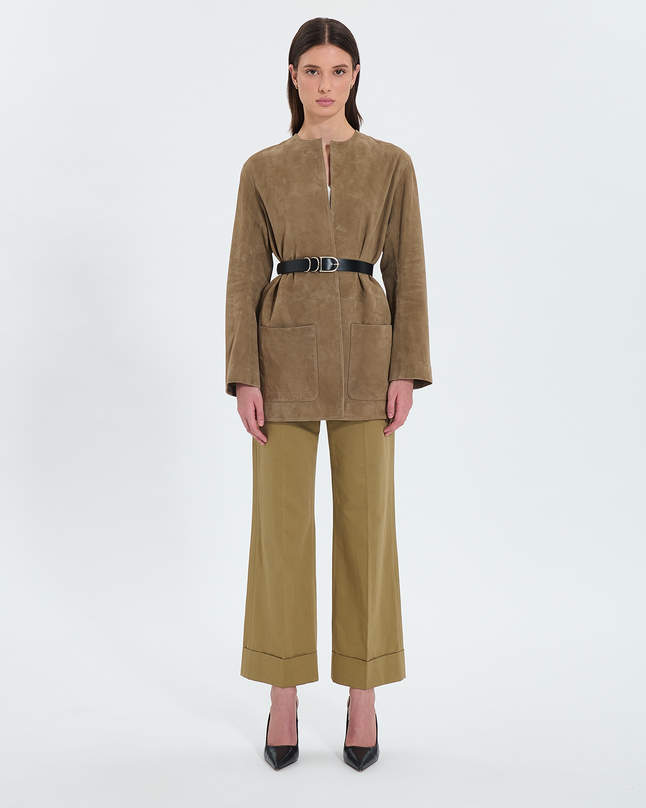 Clelia Belt Smooth black belt ZAPA