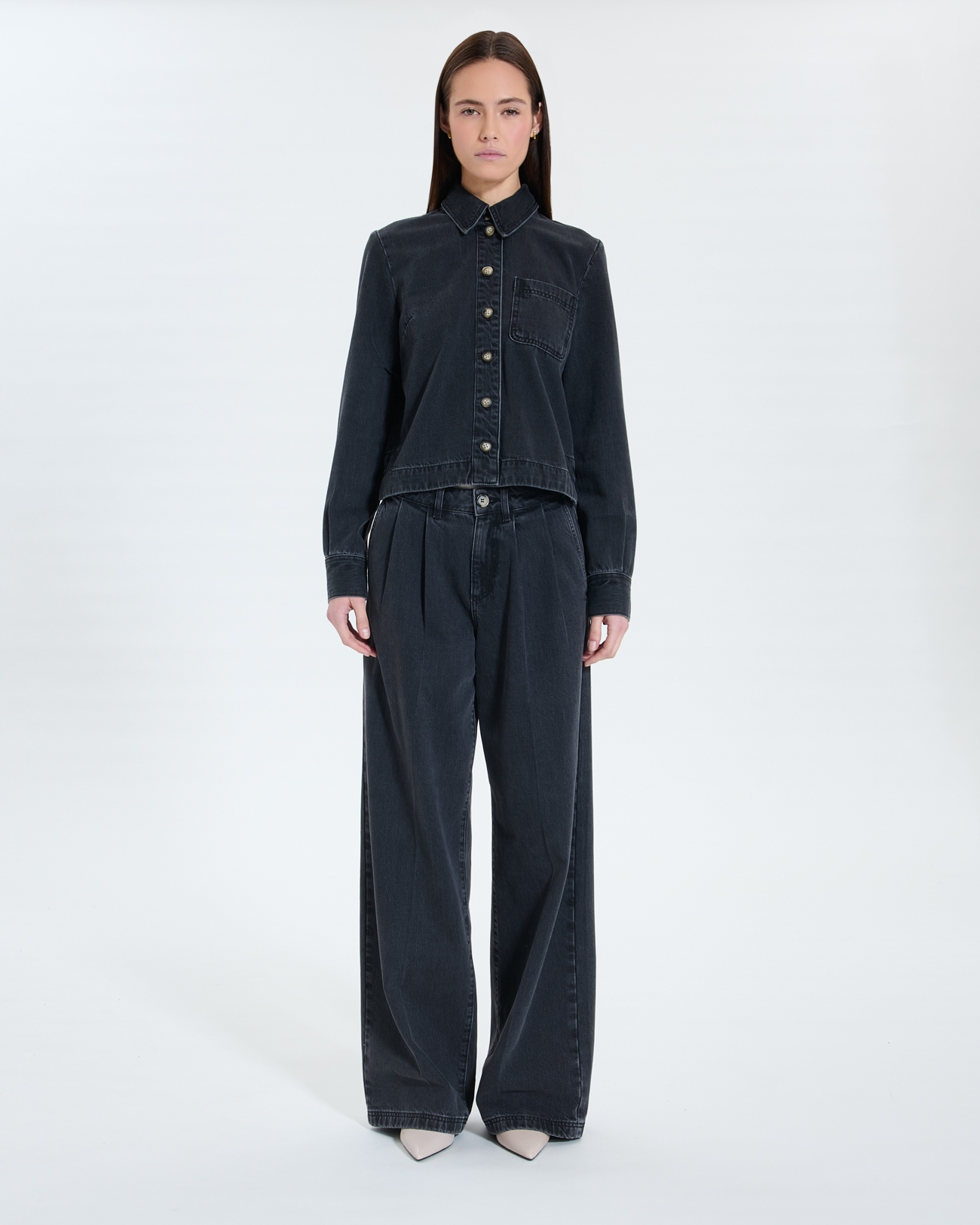 Coline shirt Black denim shirt ZAPA