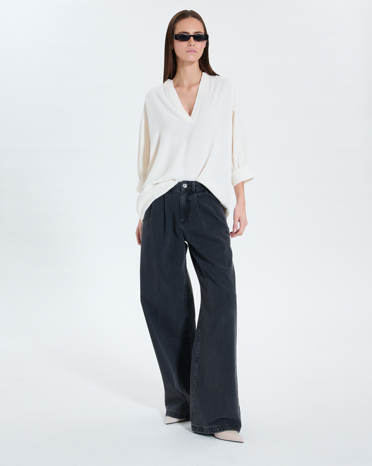 Top Cambridge Flowing ecru shirt ZAPA