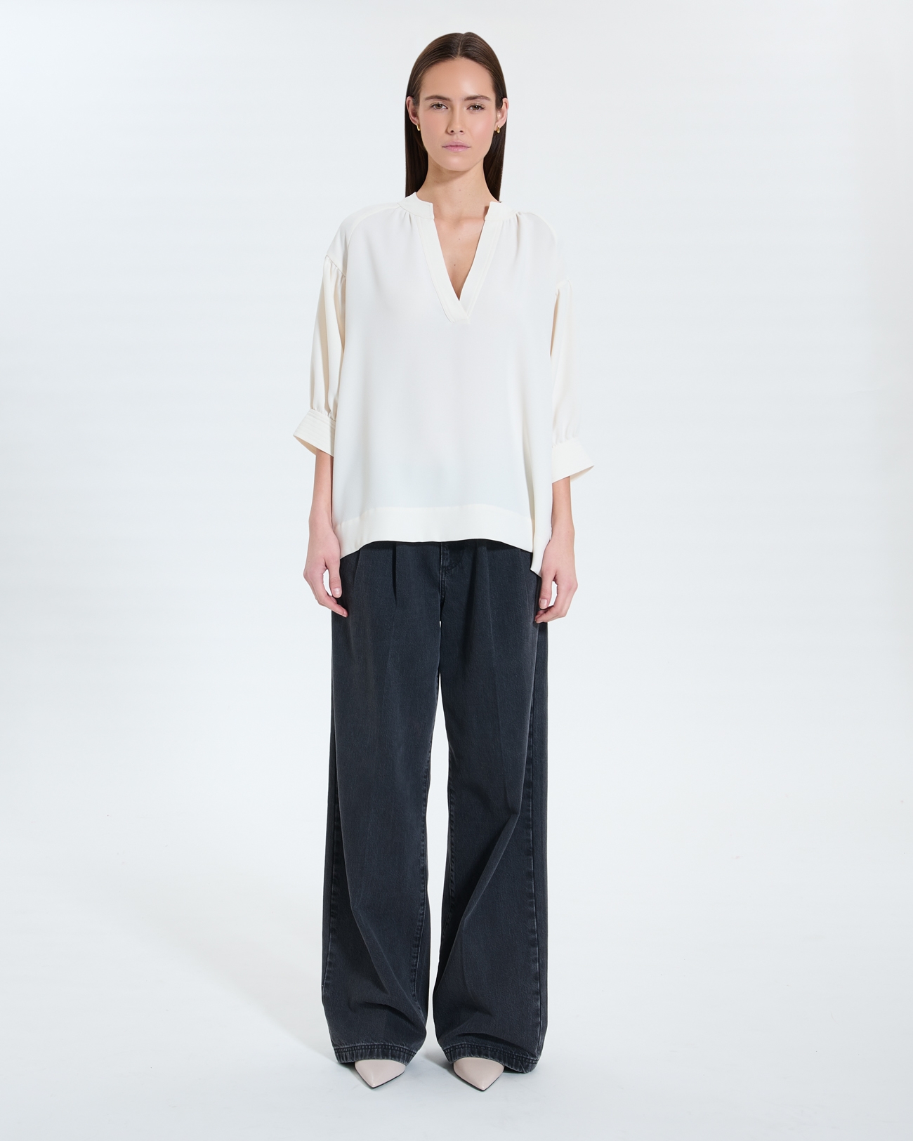 Top Cambridge Flowing ecru shirt ZAPA