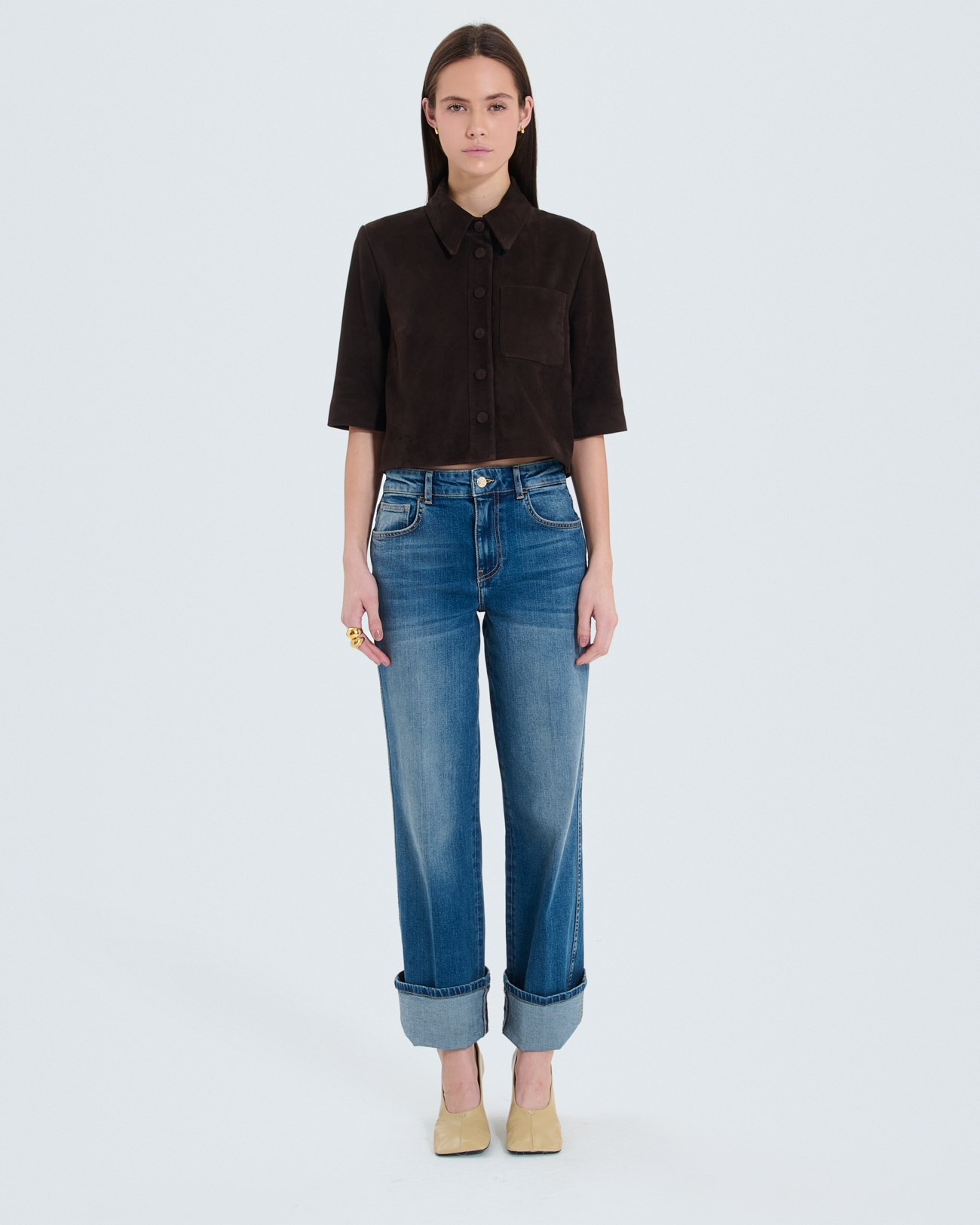 Celina shirt Short chocolate shirt ZAPA