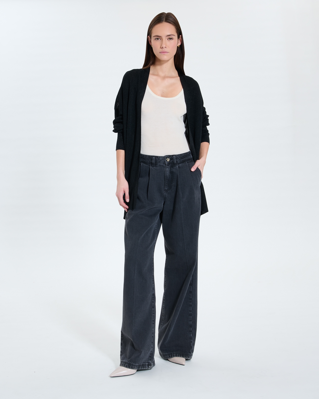 Gypsine Vest Long black vest ZAPA