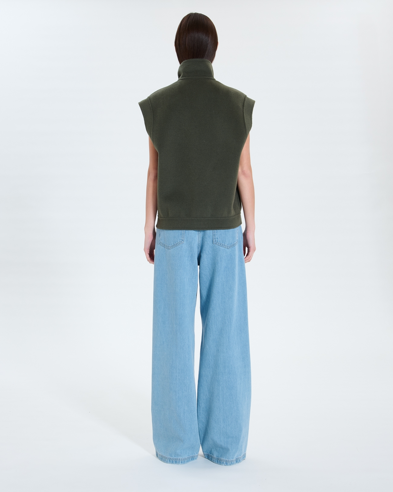 Guo Jacket Khaki sleeveless jacket ZAPA