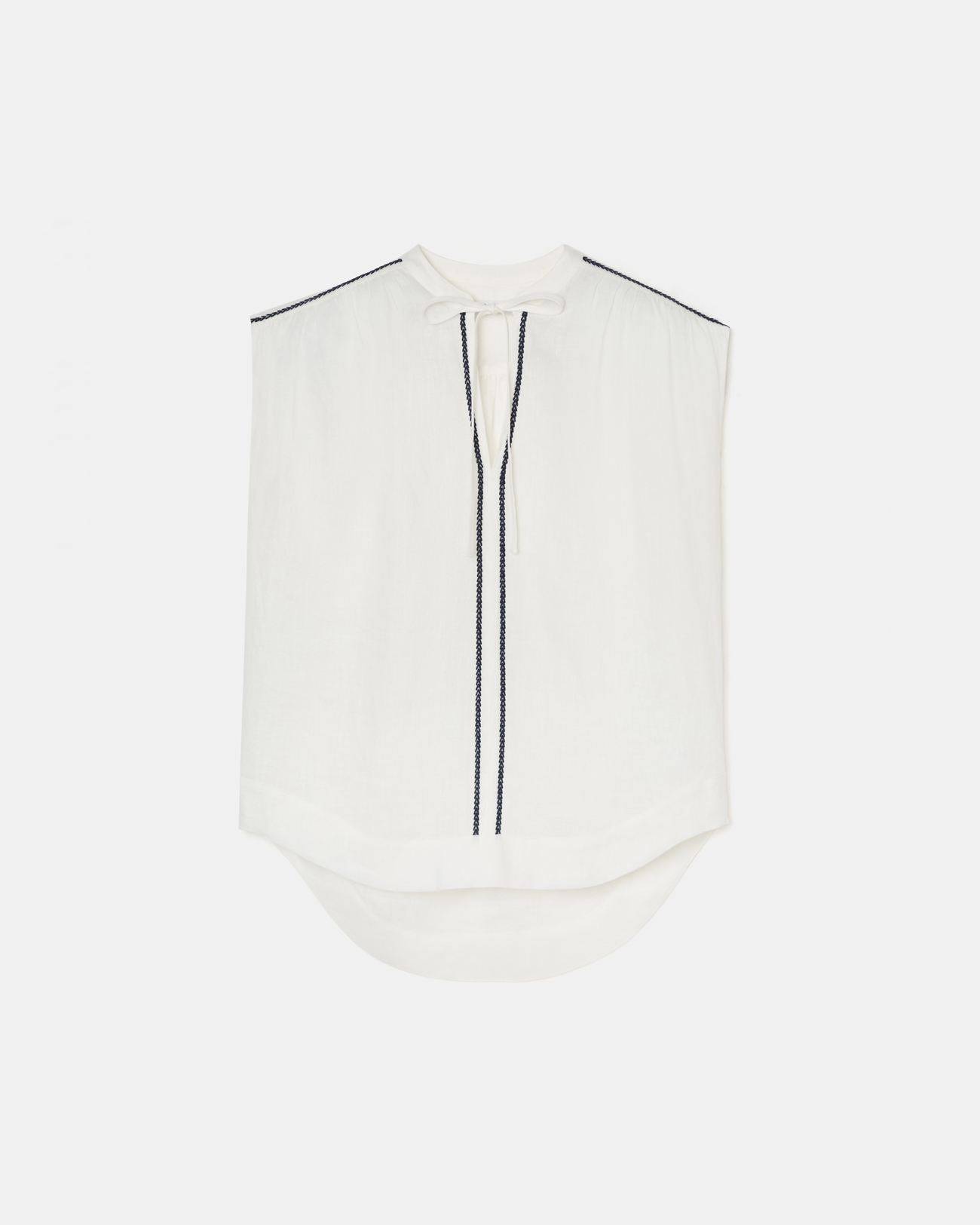 Top Taiwan Flowing top in ecru linen ZAPA