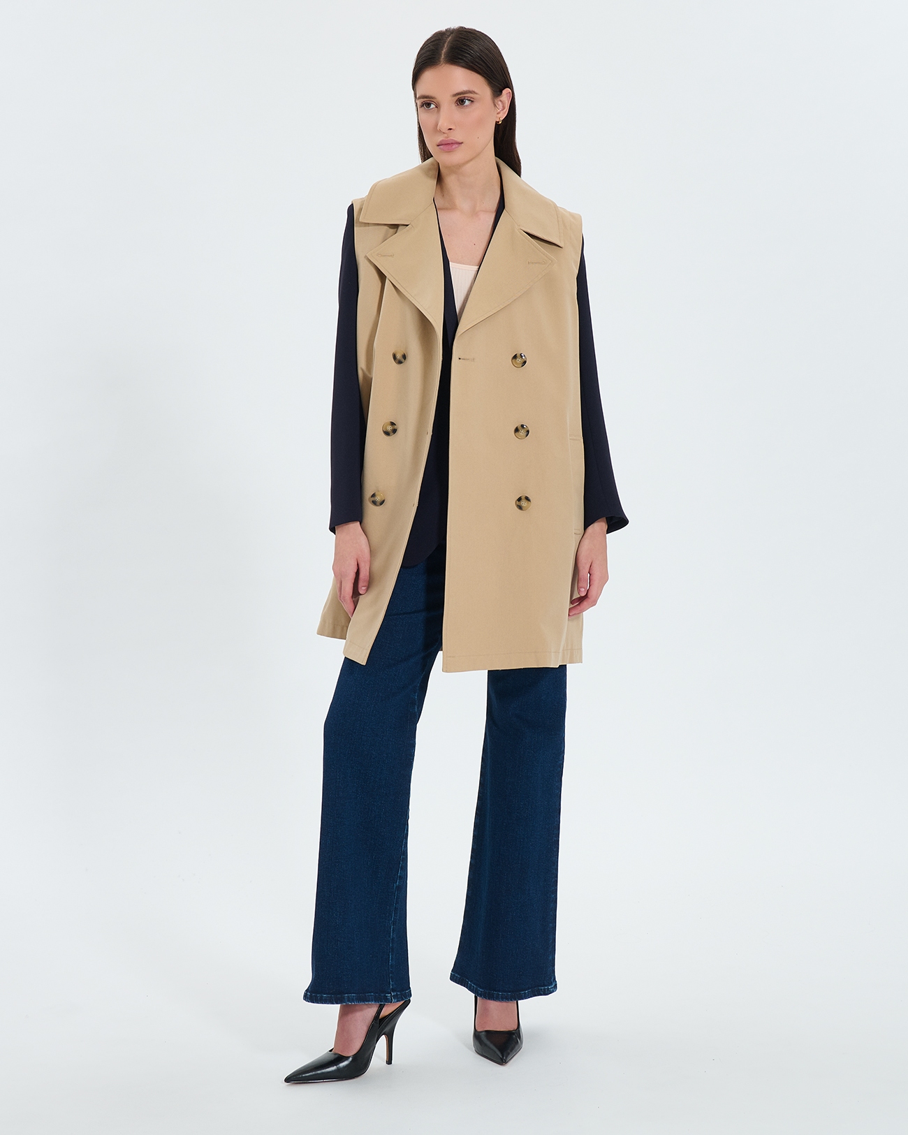 Tadao coat Beige modular trench coat ZAPA