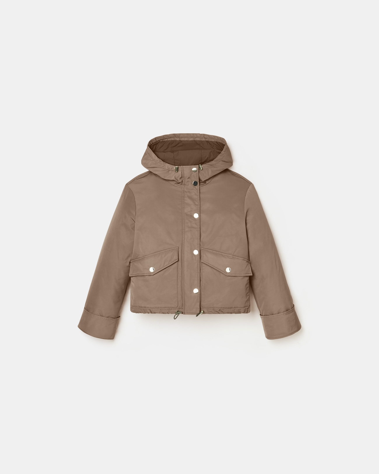 Maewenn coat Short khaki nylon coat ZAPA