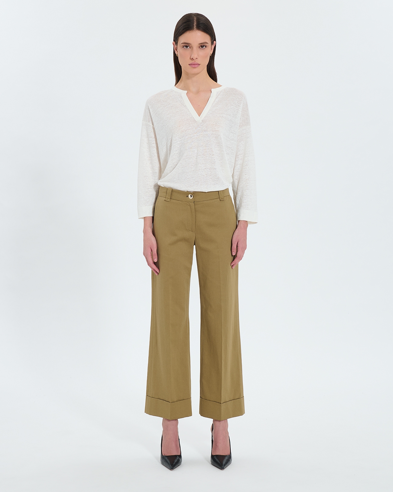 Parly pants Flowy khaki pants ZAPA