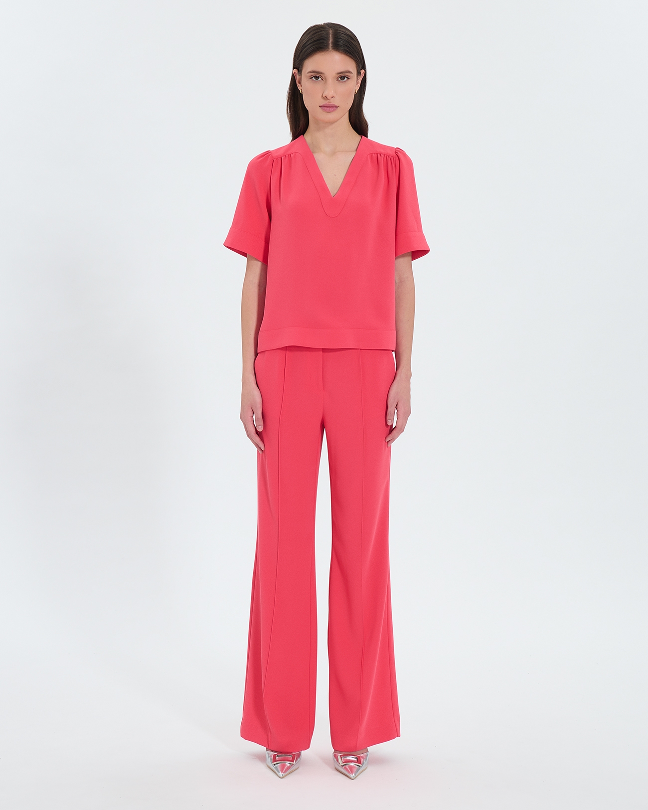 Pervenche Pants Coral fluid pants ZAPA