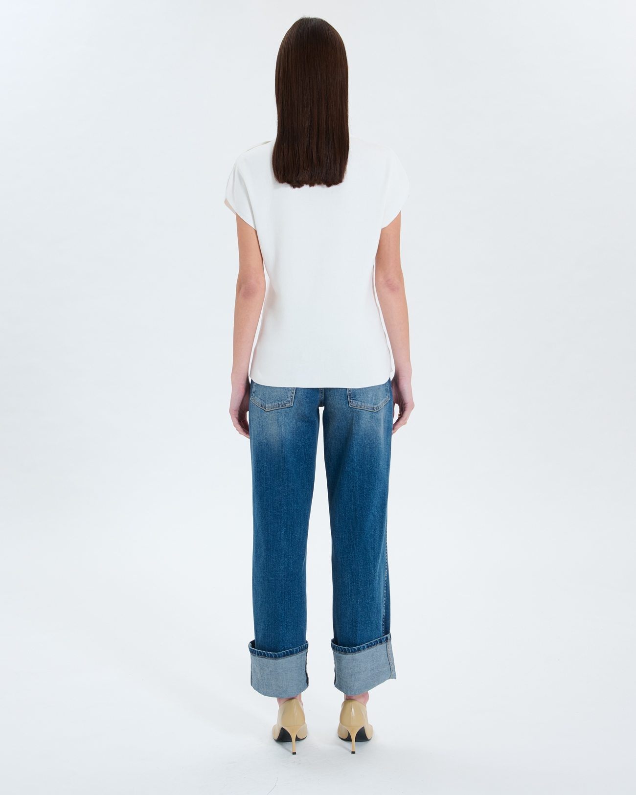 Nigella sweater Ecru short-sleeved sweater ZAPA