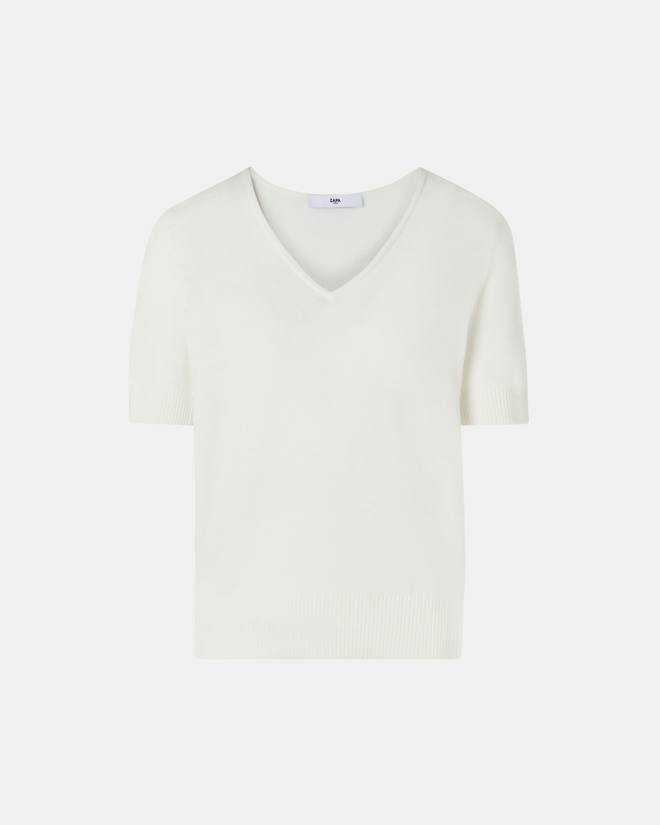 Narvi sweater Ecru short-sleeved sweater ZAPA