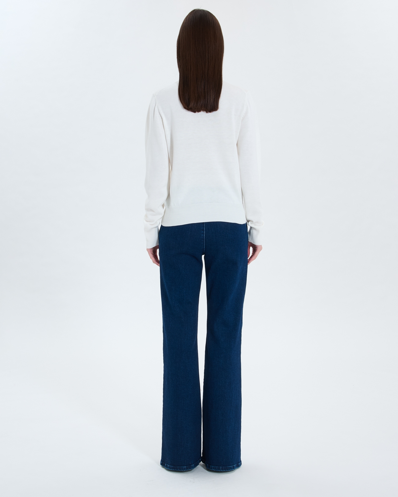 Puccino sweater Fine ecru V-neck sweater ZAPA