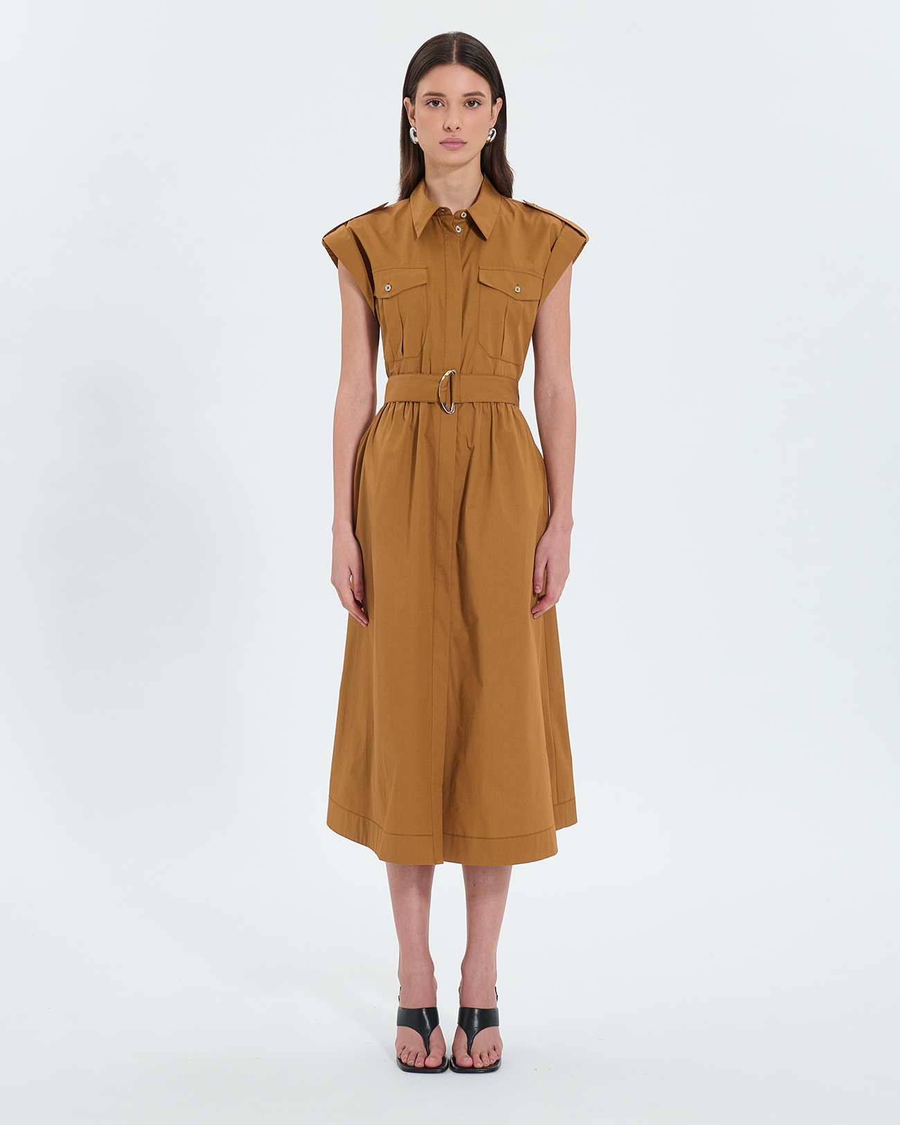 Riyad dress Tobacco shirt dress ZAPA