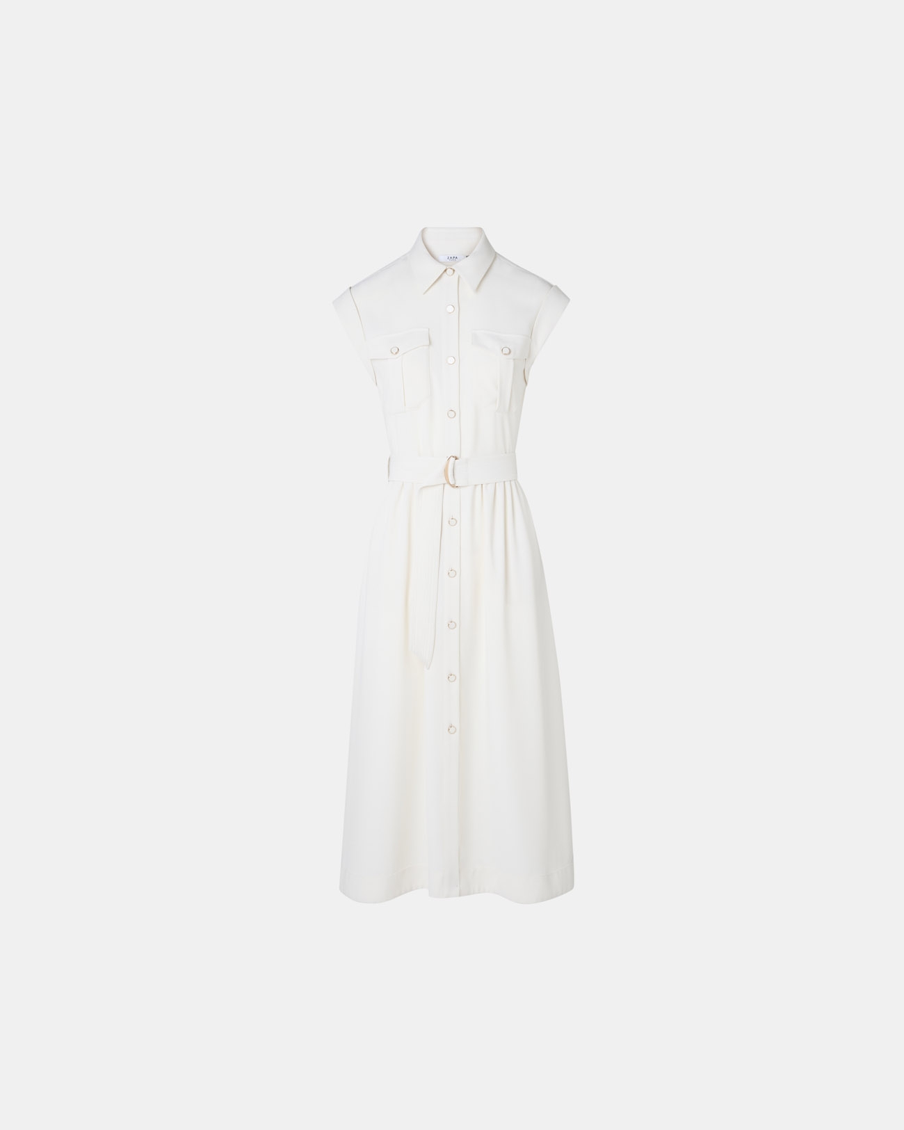 Ryad dress Ecru midi safari dress ZAPA