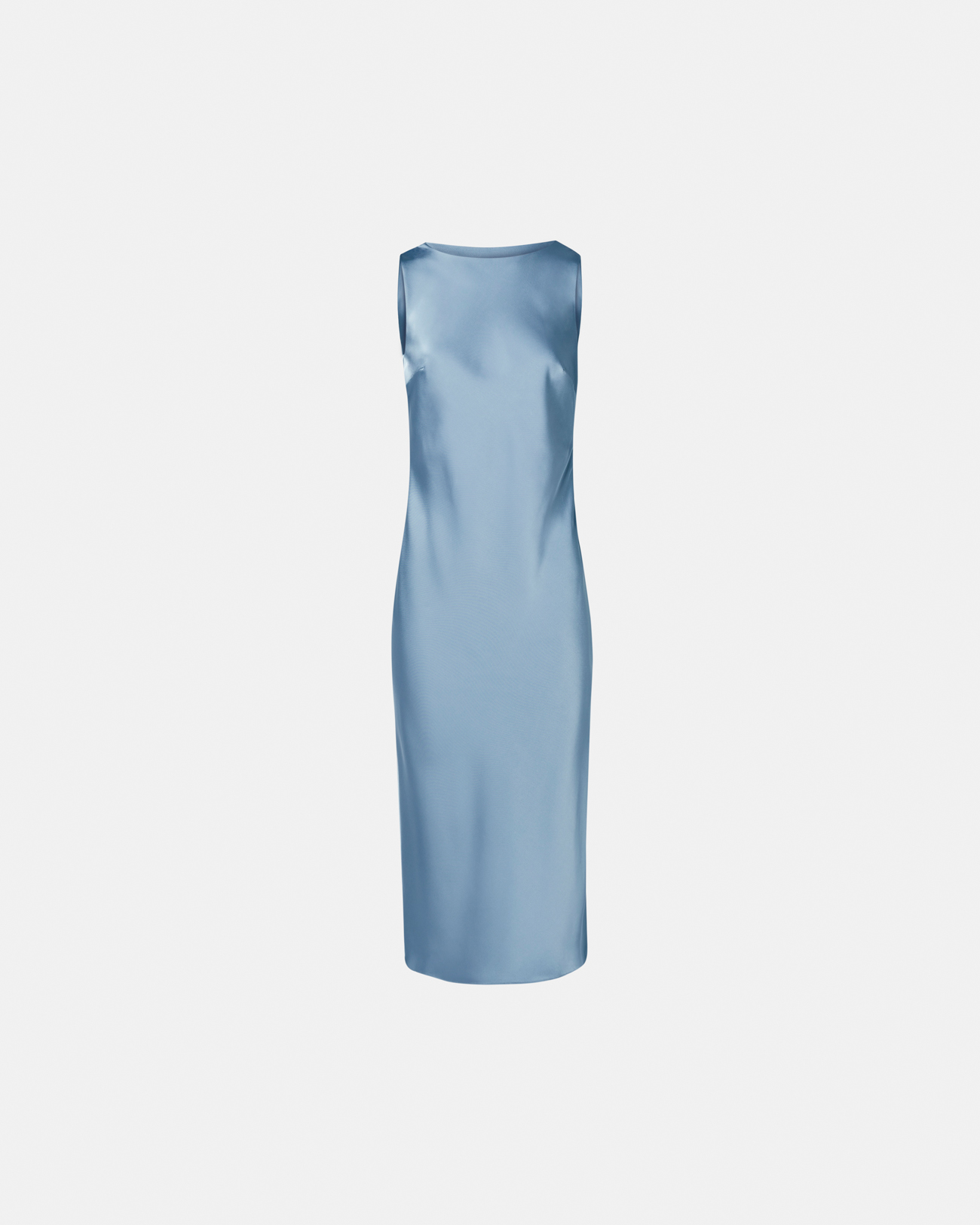 Ramari dress Hydrangea blue cowl back satin dress ZAPA