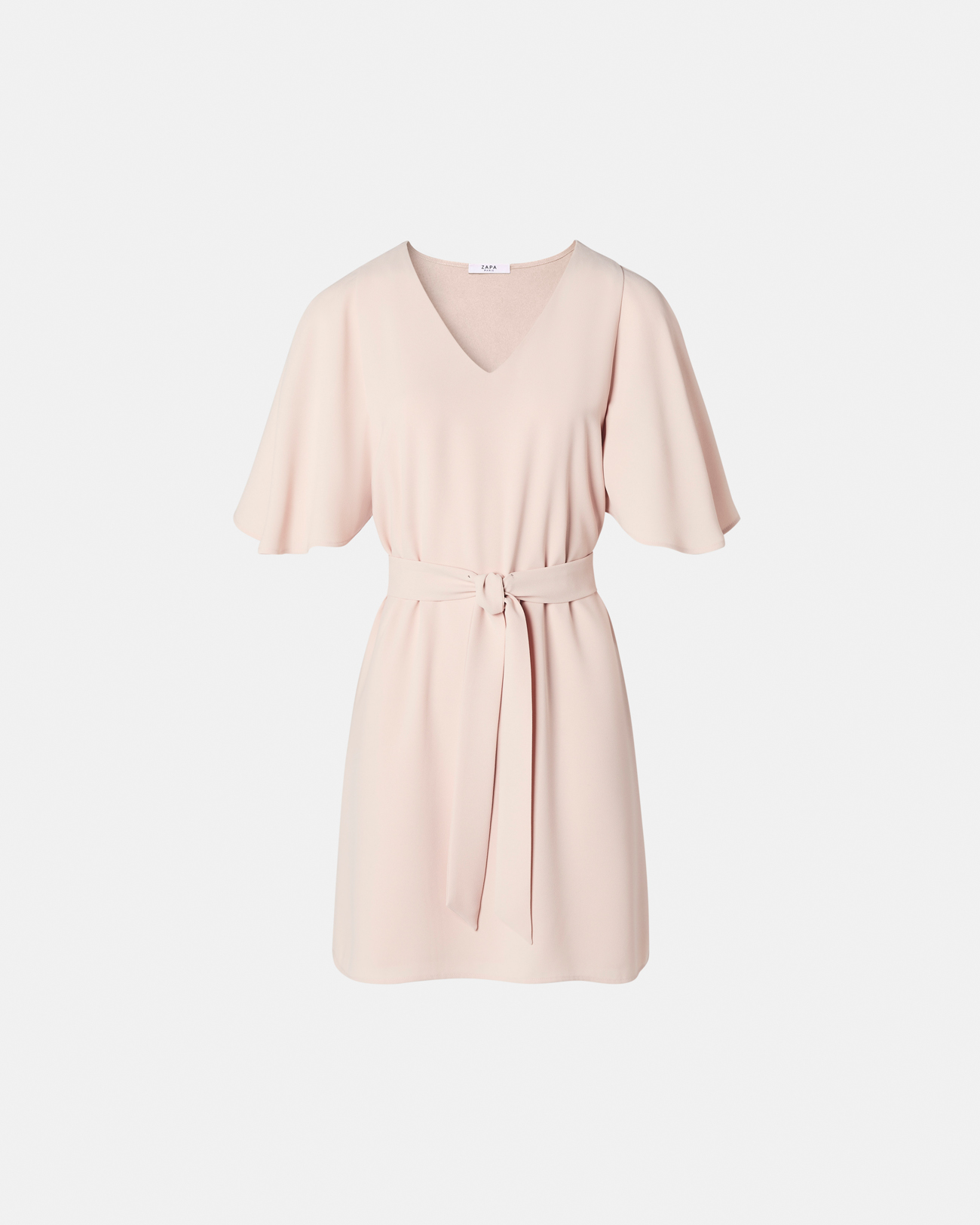 Rubilinda dress Short nude crepe dress ZAPA