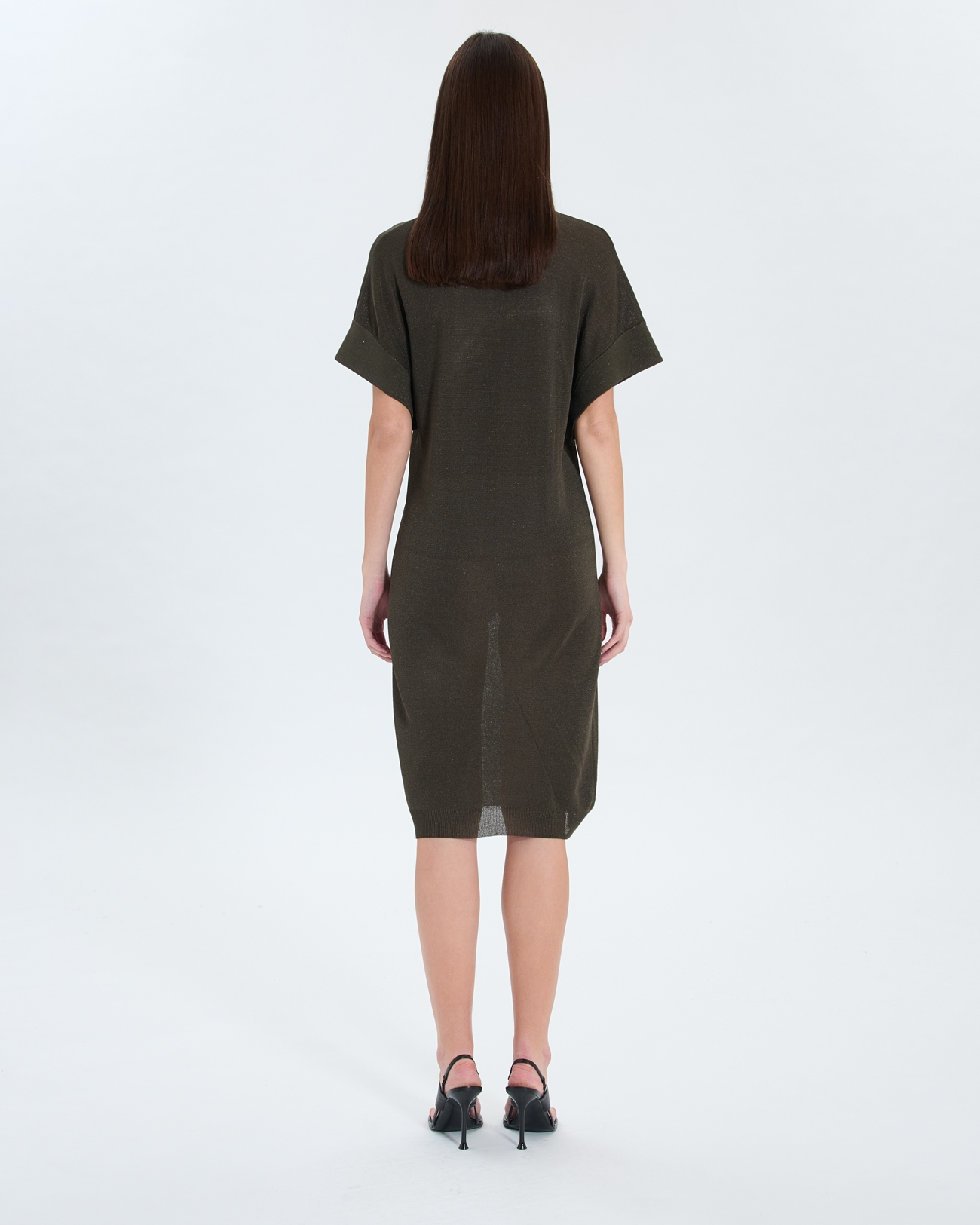 Rady Knit Dress Khaki fine knit dress ZAPA