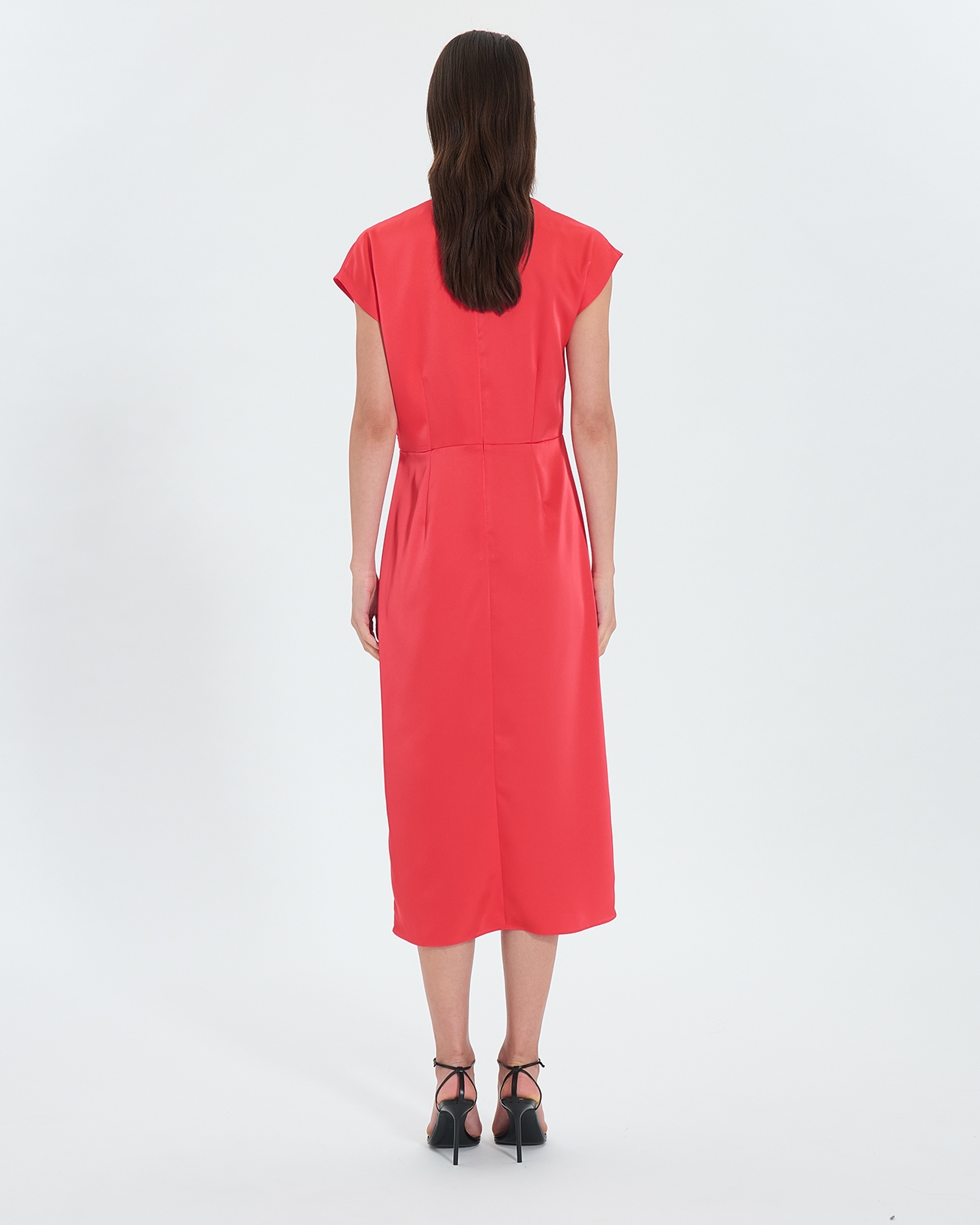 Dress Rang Coral satin dress ZAPA