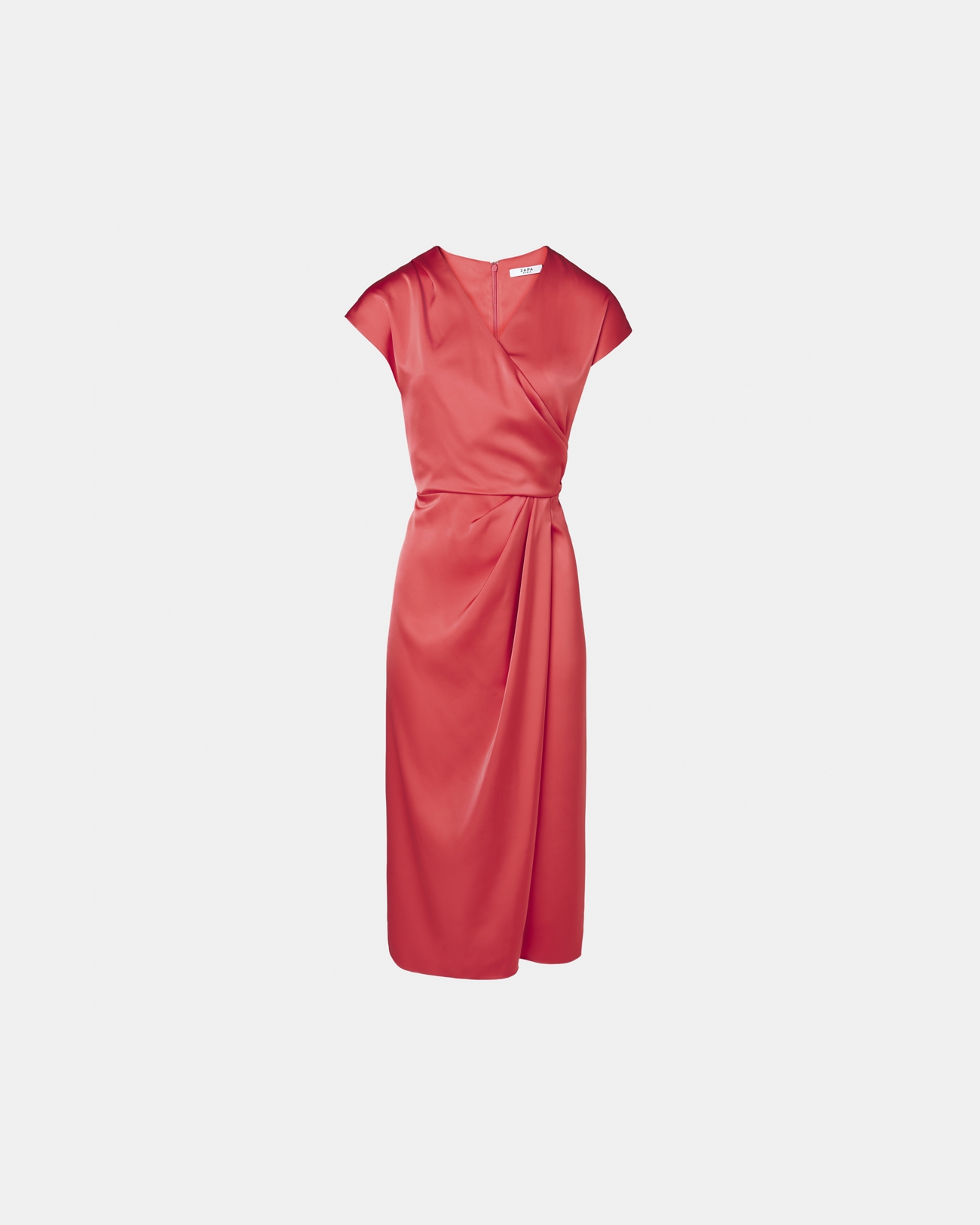 Dress Rang Coral satin dress ZAPA