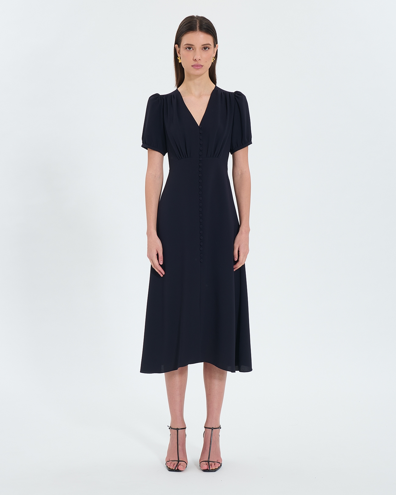Romarine Dress Nocturnal crepe midi dress ZAPA