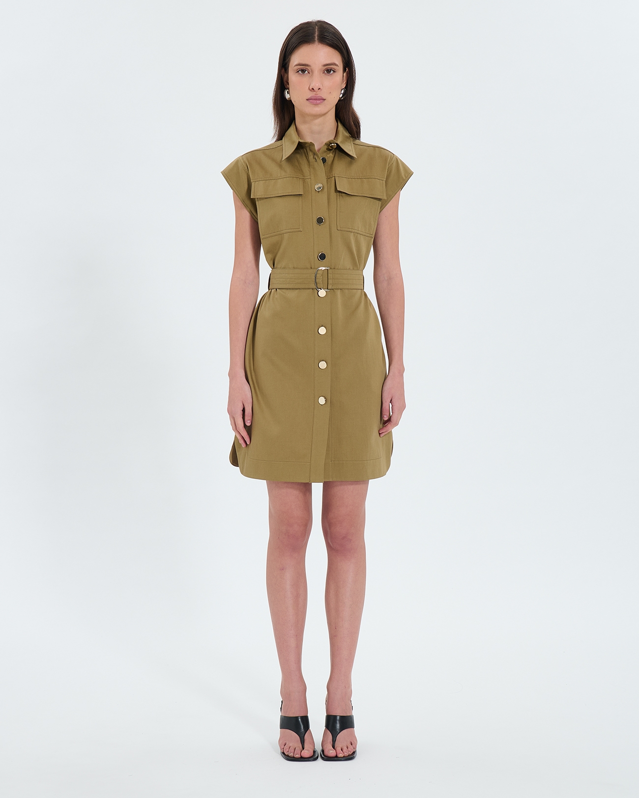 Rosen dress Khaki shirt dress ZAPA