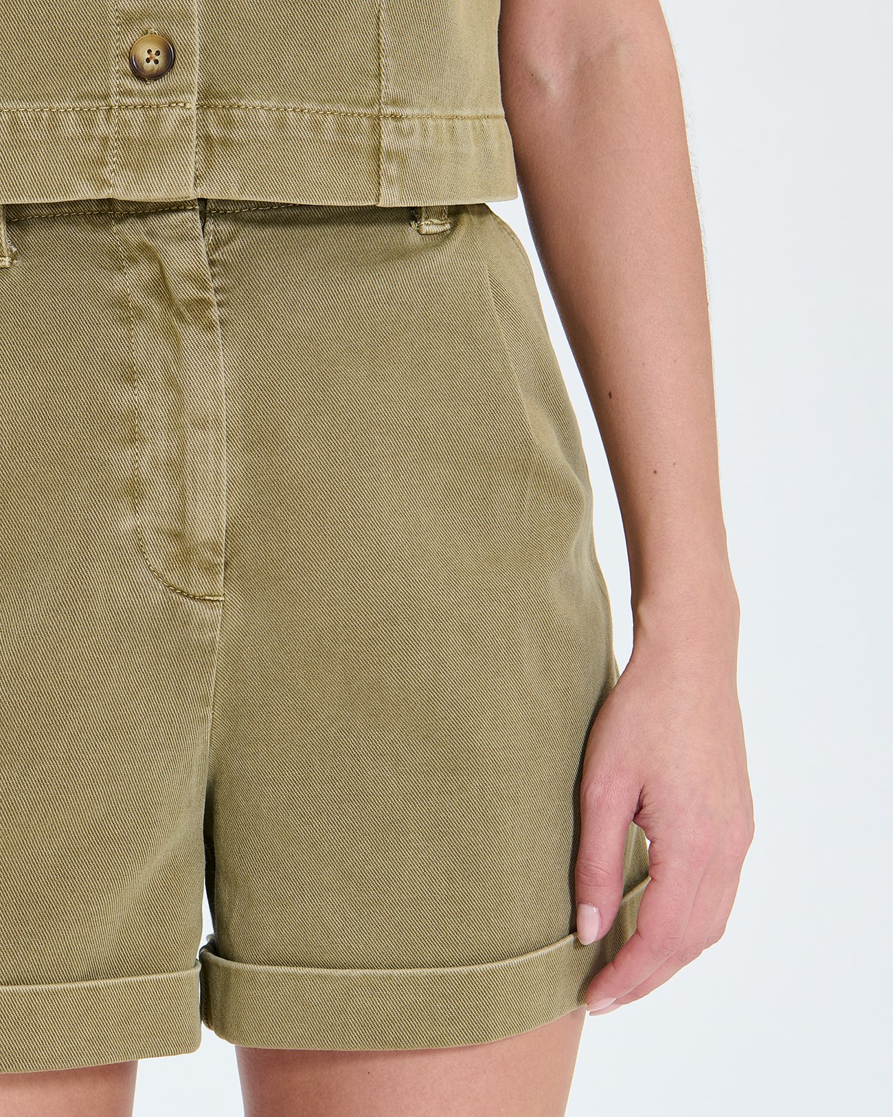 Savanna shorts Khaki denim shorts ZAPA