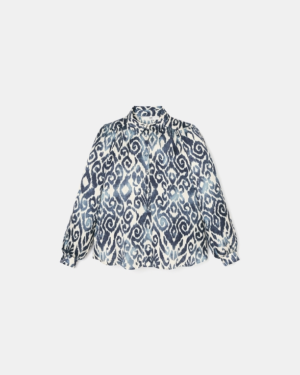 Castille shirt Summer wave print shirt ZAPA