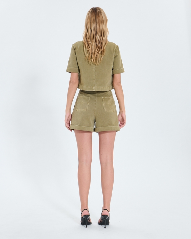 Cyrille shirt Straight khaki denim shirt ZAPA