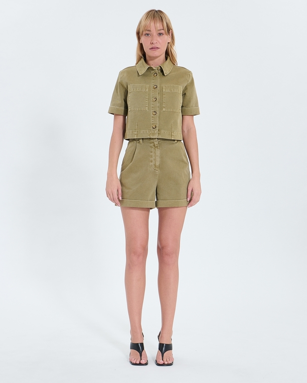 Cyrille shirt Straight khaki denim shirt ZAPA
