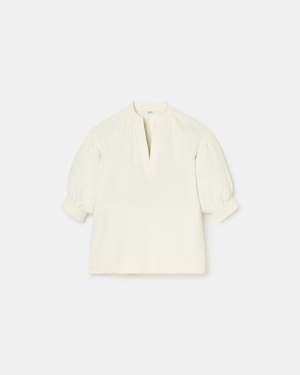 Top Cambridge Flowing ecru shirt ZAPA