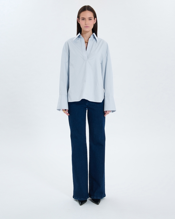 Caprice shirt Sky blue poplin shirt ZAPA