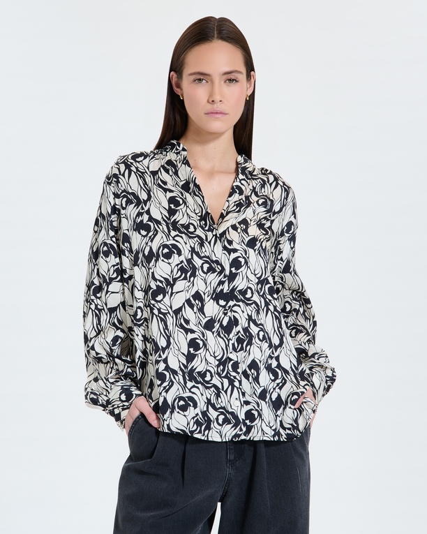 Tiberina shirt Flowy floral print blouse ZAPA