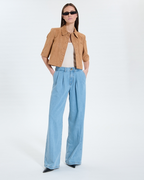 Celina shirt Short beige shirt ZAPA
