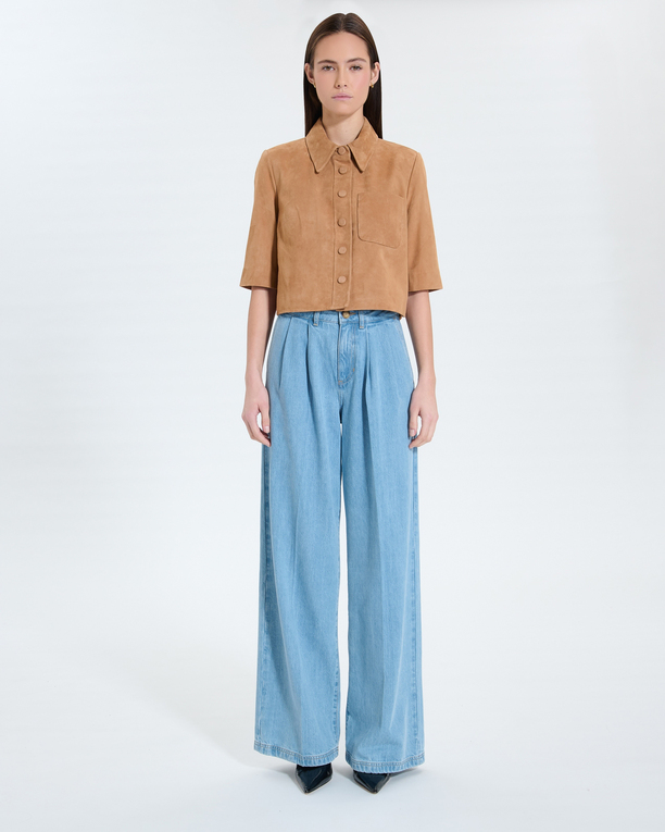 Celina shirt Short beige shirt ZAPA