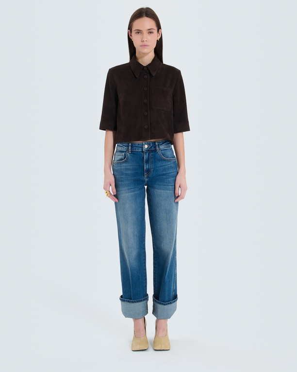 Celina shirt Short chocolate shirt ZAPA