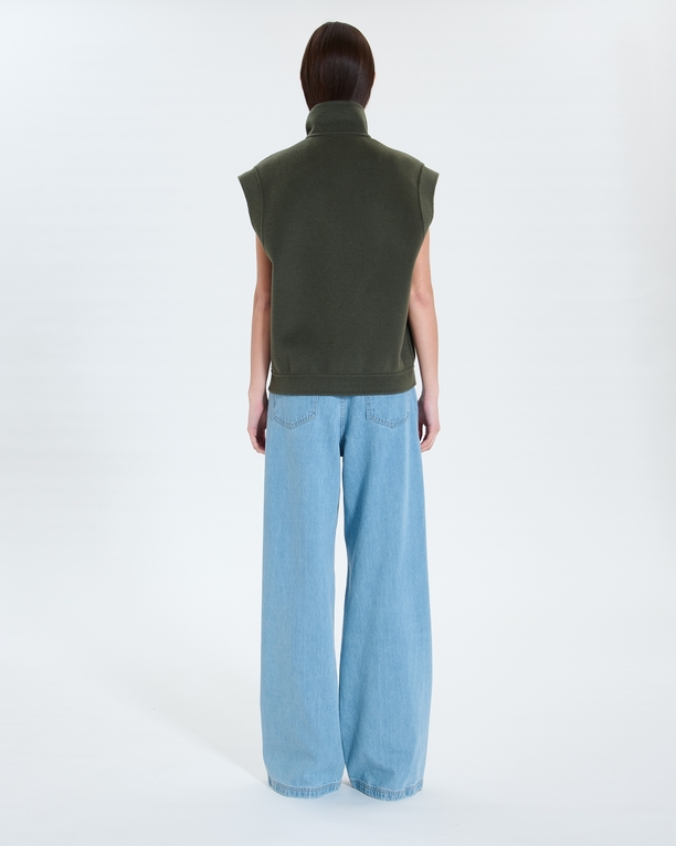 Guo Jacket Khaki sleeveless jacket ZAPA