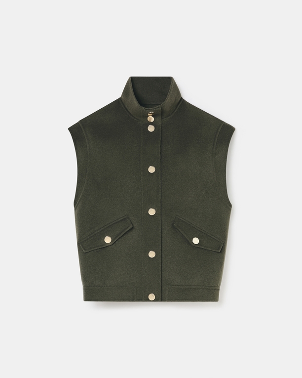 Guo Jacket Khaki sleeveless jacket ZAPA