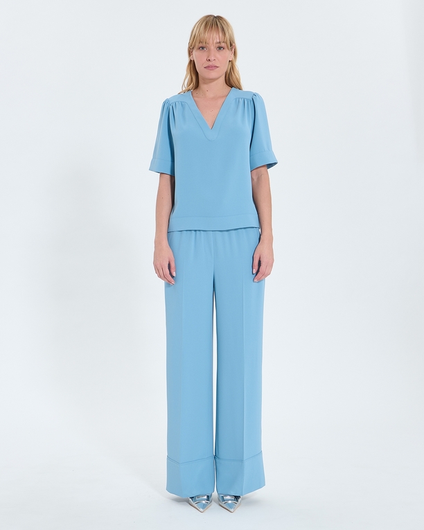Top Tahiel Blue flowing top ZAPA