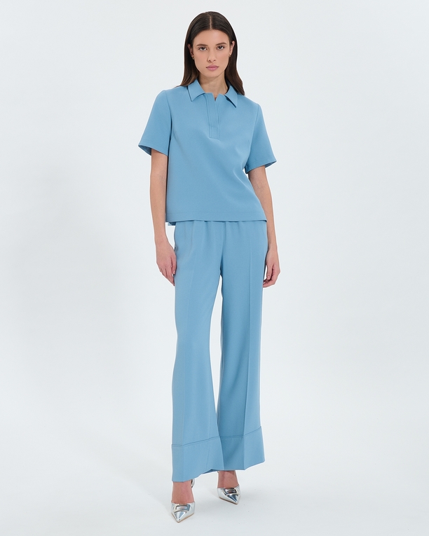 Top Tendresse Blue flowing shirt top ZAPA