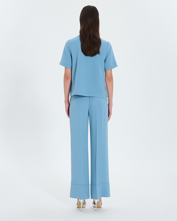 Top Tendresse Blue flowing shirt top ZAPA
