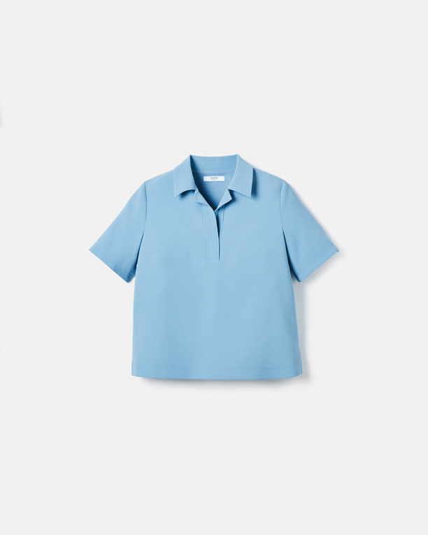 Top Tendresse Blue flowing shirt top ZAPA