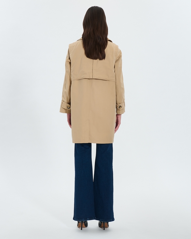 Tadao coat Beige modular trench coat ZAPA
